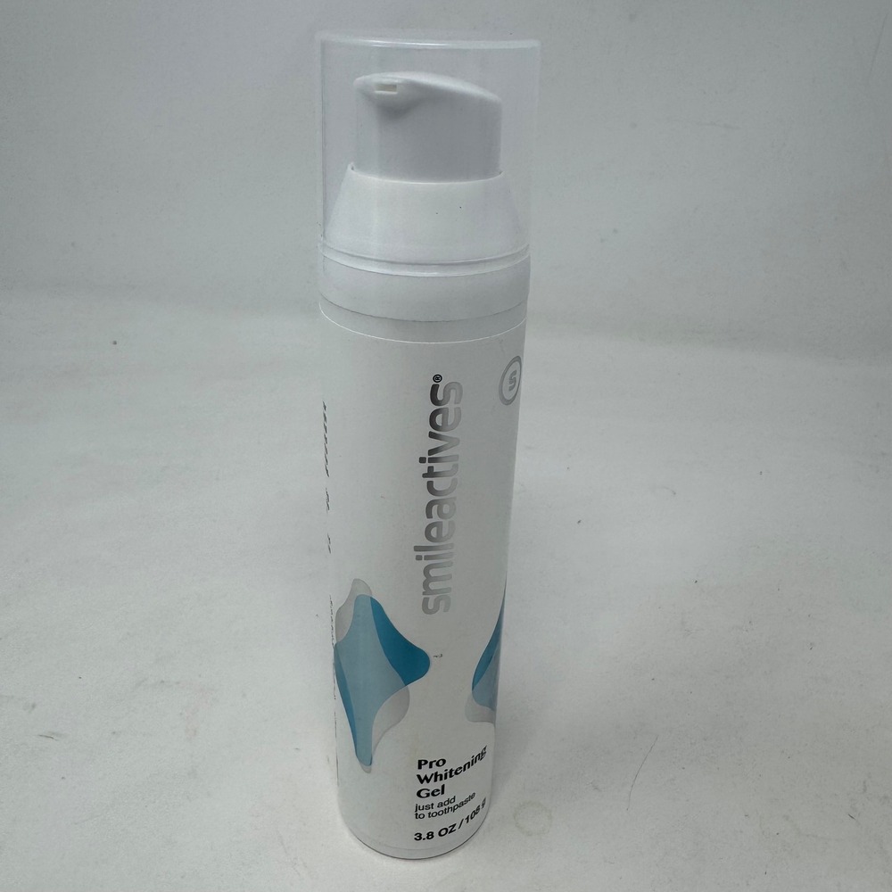 Smileactives Pro Whitening Gel 3.8 oz Teeth Whitener Add to Toothpaste Pump